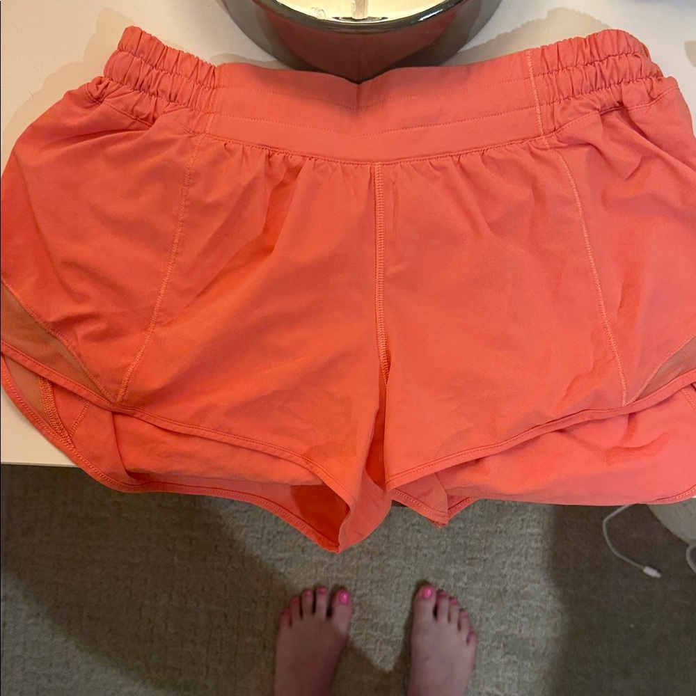 lululemon athletica Coral Athletic Running Shorts